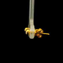 18K Yellow Gold Natural Round Diamond Stud Earrings | Minimal Bezel Set for Everyday Wear