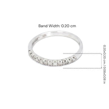 18K White Gold Diamond Half Eternity Ring | Prong-Set Wedding Band | Classic Timeless Design Jewelry