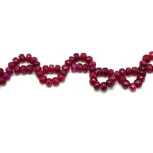 Ruby Natural Rondelle Facet Beaded Precious Gemstone Bracelet