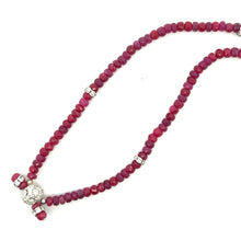 Natural Ruby Gemstone Rondelle Facet Cut Bead Precious Necklace