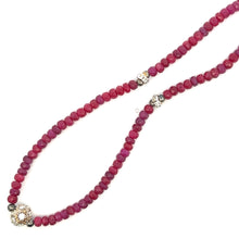 Natural Ruby Rondelle 4mm Facet Cut Bead Gemstone Necklace