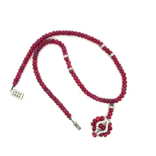 Natural Ruby Rondelle Facet Cut Beads Precious Birthstone Necklace