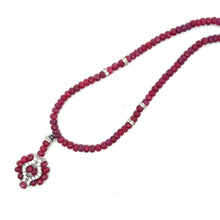 Natural Ruby Rondelle Facet Cut Beads Precious Birthstone Necklace