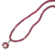 Natural Ruby Rondelle Facet 4.5mm Beads Gemstone Necklace