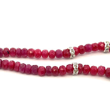 Handmade Natural Ruby Rondelle Facet Cut Beads Precious Necklace