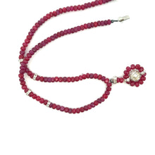 Handmade Natural Ruby Rondelle Facet Cut Beads Precious Necklace