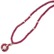 Handmade Natural Ruby Rondelle Facet Cut Beads Precious Necklace