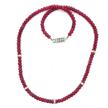 Natural Ruby Rondelle Facet Beads Precious Necklace