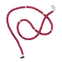 Natural Ruby Rondelle Facet Beads Precious Necklace