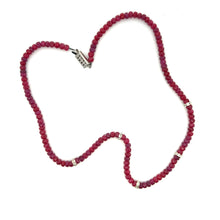 Natural Ruby Rondelle Facet Beads Precious Necklace