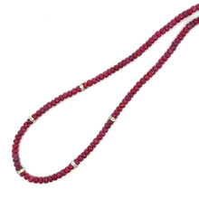 Natural Ruby Rondelle Facet Beads Precious Necklace