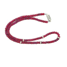 Natural Ruby Rondelle 4mm Facet Cut Beads Precious Necklace