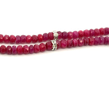 Natural Ruby Rondelle Facet Beads Precious Necklace