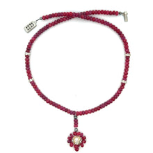 Natural Ruby Rondelle 4mm Faceted Bead Precious Necklace