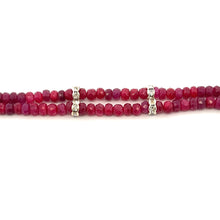 Natural Ruby Rondelle 4mm Faceted Bead Precious Necklace