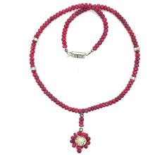 Natural Ruby Rondelle 4mm Faceted Bead Precious Necklace