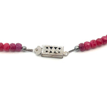 Natural Ruby Rondelle Facet Beads Gemstone Necklace