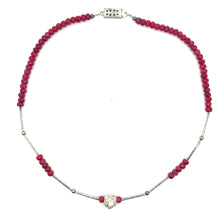 Natural Ruby Rondelle Facet Beads Gemstone Necklace