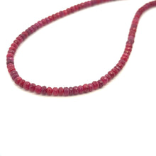 Natural Ruby Rondelle Facet Cut 4.5mm Beads Precious Necklace