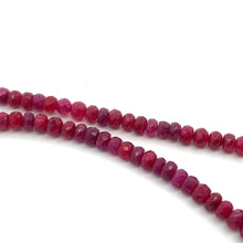 Natural Ruby Rondelle Facet Cut 4.5mm Beads Precious Necklace