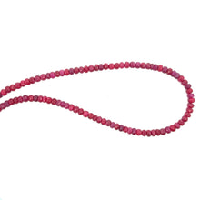 Natural Ruby Rondelle Facet Cut Beads Precious Handmade Necklace