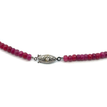 Natural Ruby Rondelle Facet Cut Beads Precious Handmade Necklace