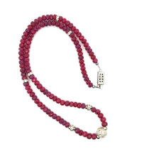 Natural Ruby Rondelle 4.5mm Facet Cut Beads Precious Necklace