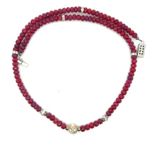 Natural Ruby Rondelle 4.5mm Facet Cut Beads Precious Necklace