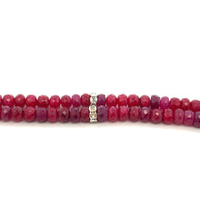 Natural Ruby Rondelle 4.5mm Facet Cut Beads Precious Necklace