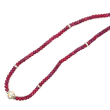 Natural Ruby Rondelle 4.5mm Facet Cut Bead Precious Necklace