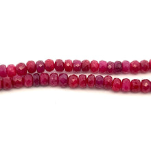 Natural Ruby Gemstone Rondelle Facet Cut Beads Precious Necklace