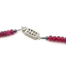 Natural Ruby Rondelle Facet Cut Precious Beads Clasp Necklace