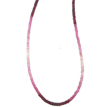 Natural Handmade Necklace Shaded Ruby Gemstone Red Ombre Beaded Jewelry