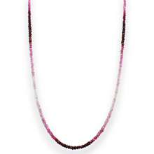 Natural Handmade Necklace Shaded Ruby Gemstone Red Ombre Beaded Jewelry