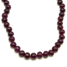 Elegant Natural Ruby Rondelle Necklace Large 10-11mm Plain Cut VVS Clarity Crimson Color Gemstone Jewelry For Leadership, Strength & Success