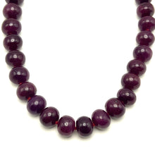 Majestic Natural Ruby Necklace Rondelle 11-14mm Plain Cut VVS Clarity Crimson Color Gemstone Jewelry For Power, Prosperity & Protection