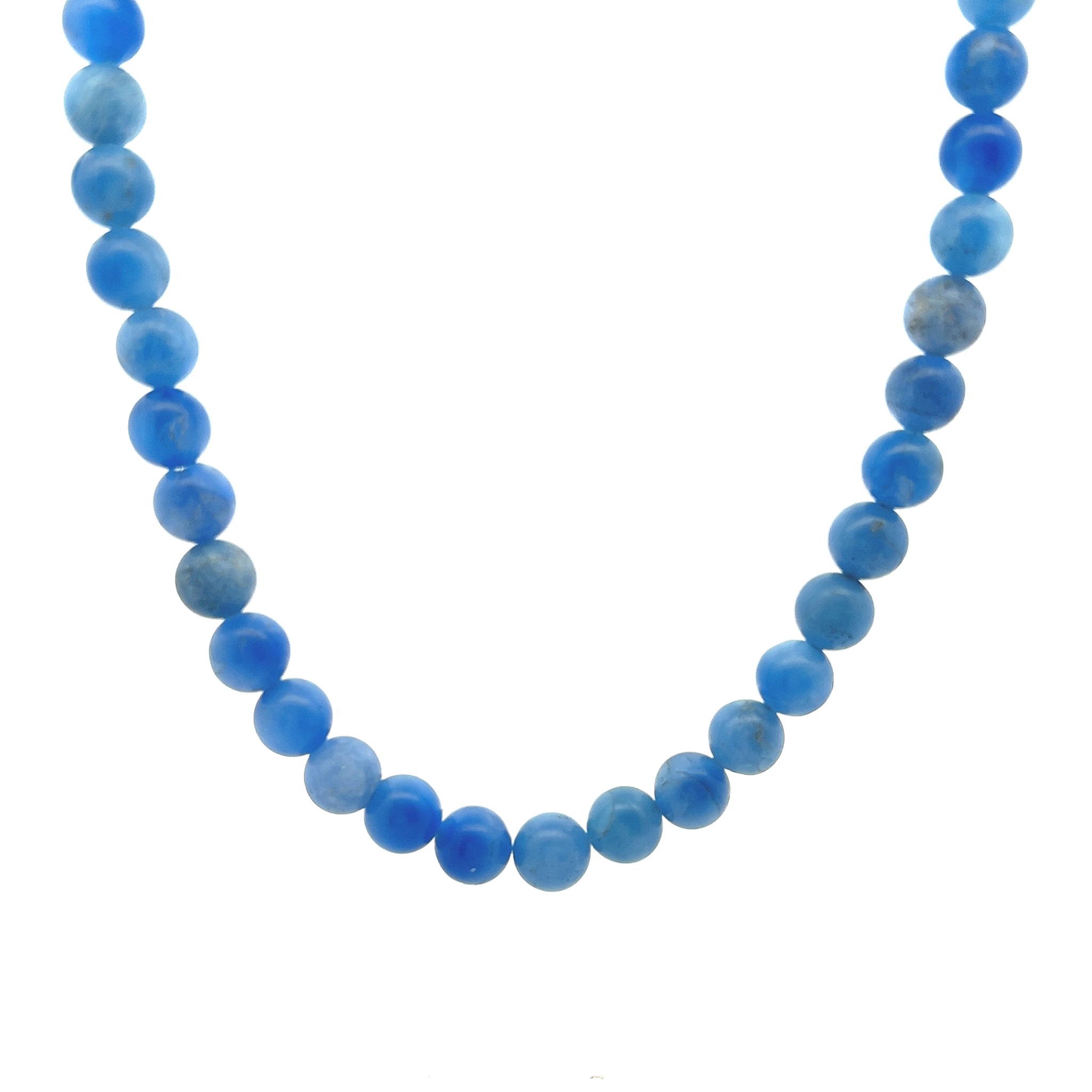 Natural Sodalite Plain Ball Semiprecious Necklace