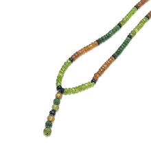 Tsavorite Natural, Spessartite Garnet, Peridot, and Black Tourmaline Necklace