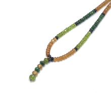 Peridot Natural, Citrine, Tsavorite, and Black Tourmaline Necklace