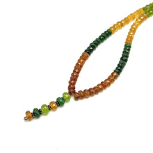 Citrine Natural, Peridot, Tsavorite, and Spessartite Garnet Necklace