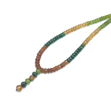 Peridot Natural, Citrine, Tsavorite, and Spessartite Garnet Necklace