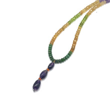 Citrine Natural, Amethyst, Peridot, Spessartite Garnet, and Tsavorite Necklace