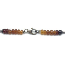 Citrine Natural, and Spessartite Garnet Gemstone Necklace