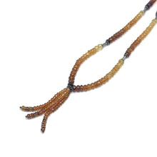 Citrine Natural, and Spessartite Garnet Gemstone Necklace