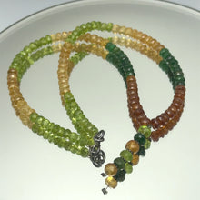 Peridot Natural, Tsavorite, Spessartite, and Citrine Necklace