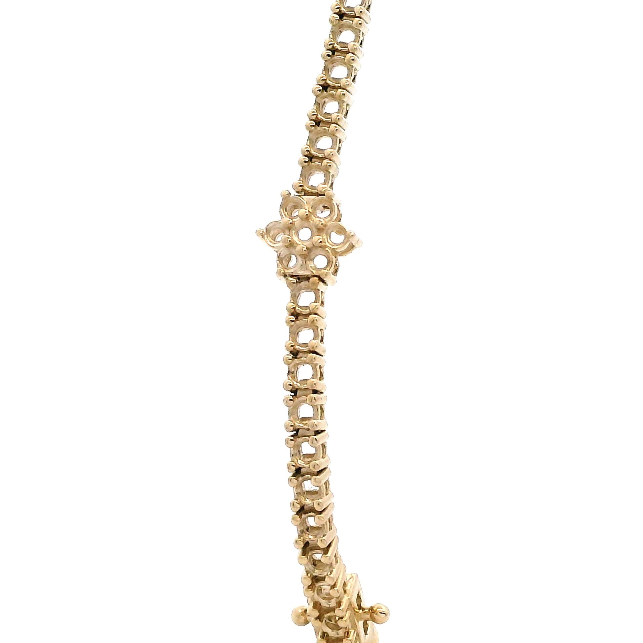 Bracelet 18K Yellow Gold Tennis Mounting