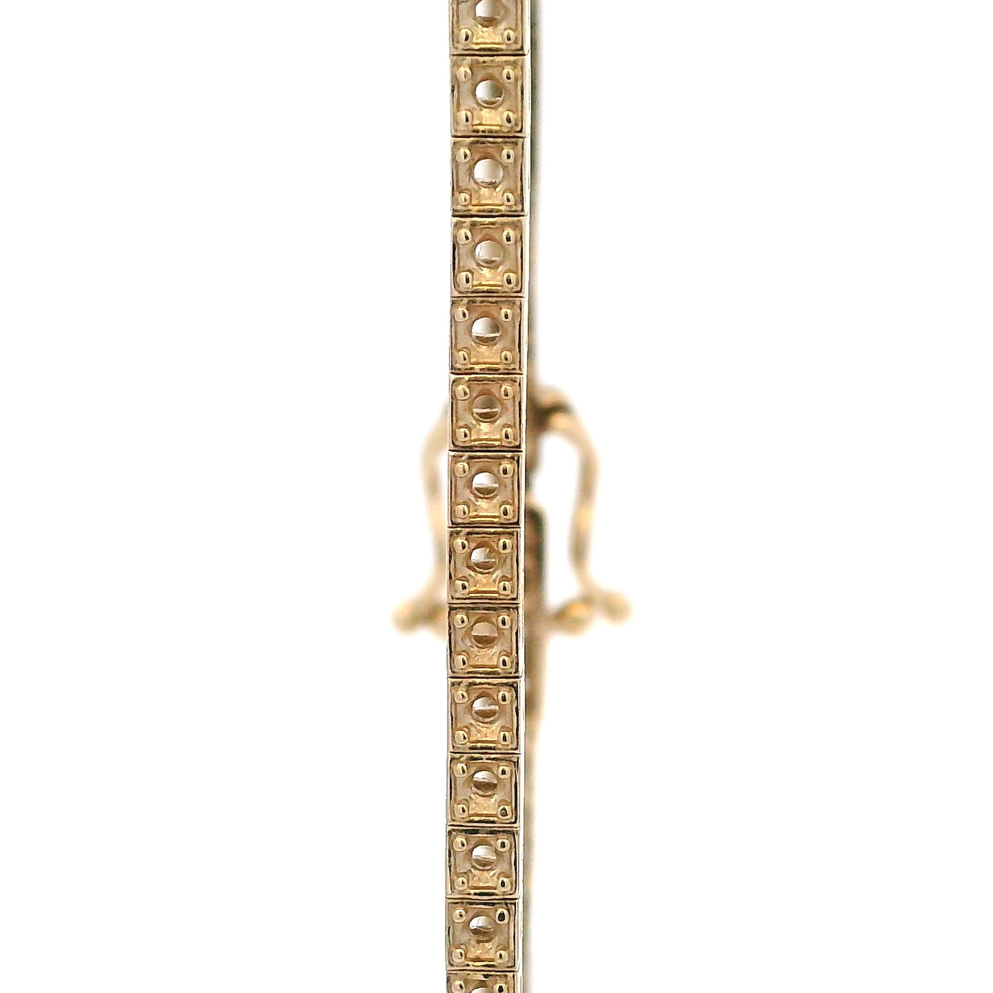 18K Yellow Gold Tennis Bracelet Jewelry Mounting