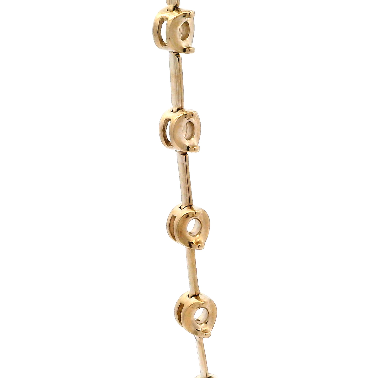 18K Yellow Gold Station Necklace Mounting