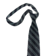 Handcrafted Stripes Pattern Pearl Tie Classic Lines Necktie