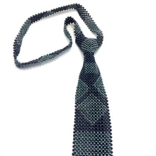 Handcrafted Diamond Square Pattern Pearl Tie Geometric Harmony